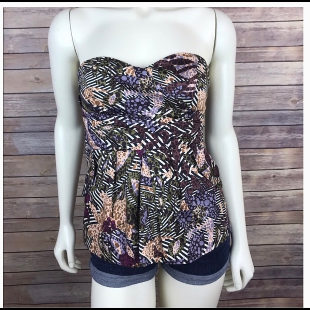 Anthro Fei Pesisir Peplum (Multi) Print & Color Size 2 - Picture 3 of 14